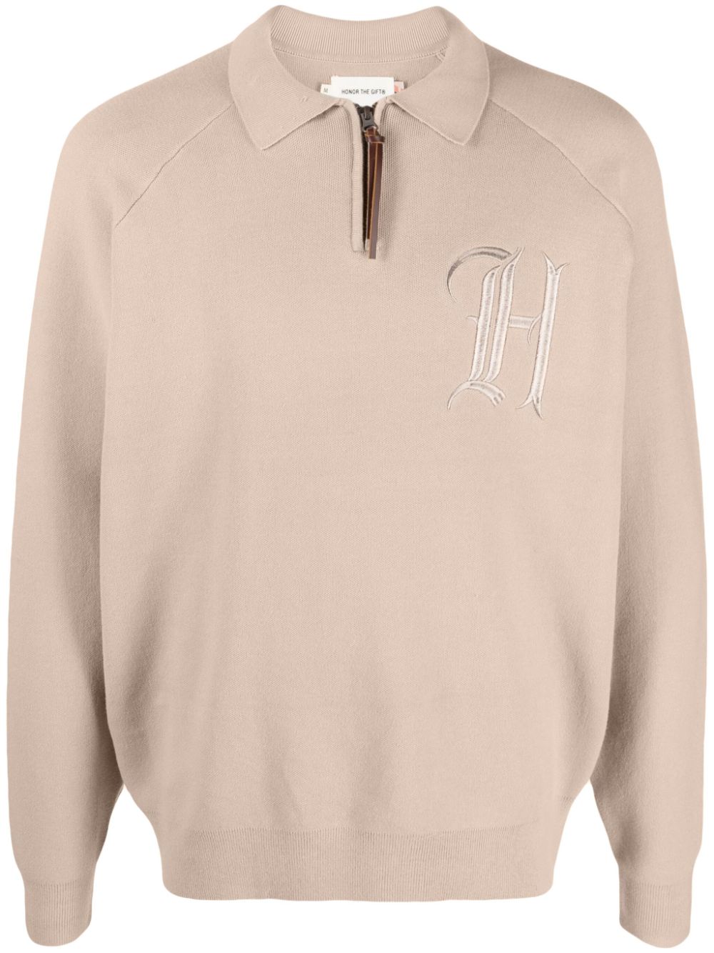 Honor The Gift Logo-embroidered Cotton Sweatshirt In Neutrals