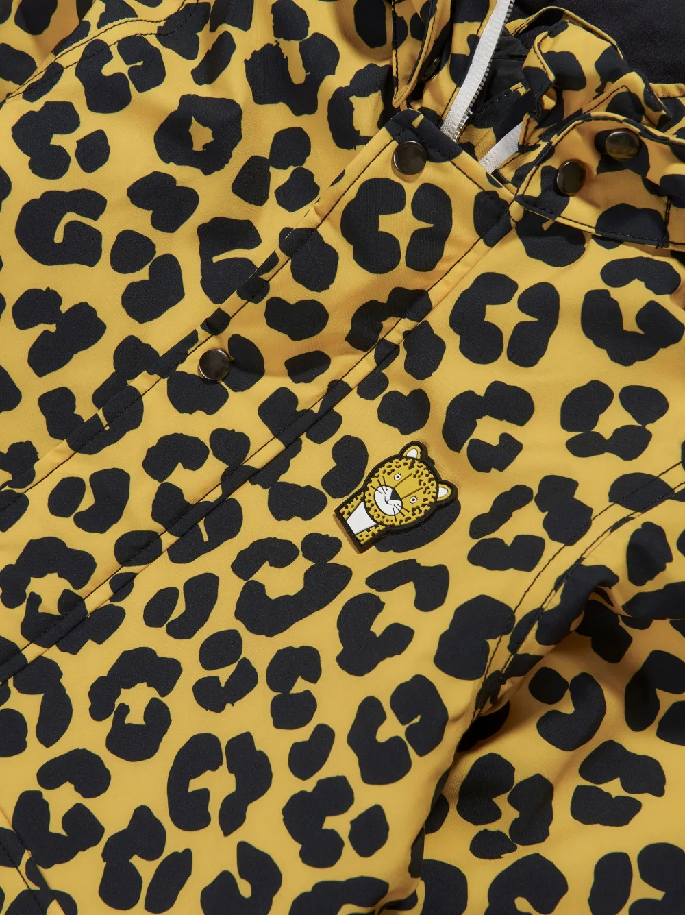 Shop Roarsome The Leopard Animal-print Coat In Yellow