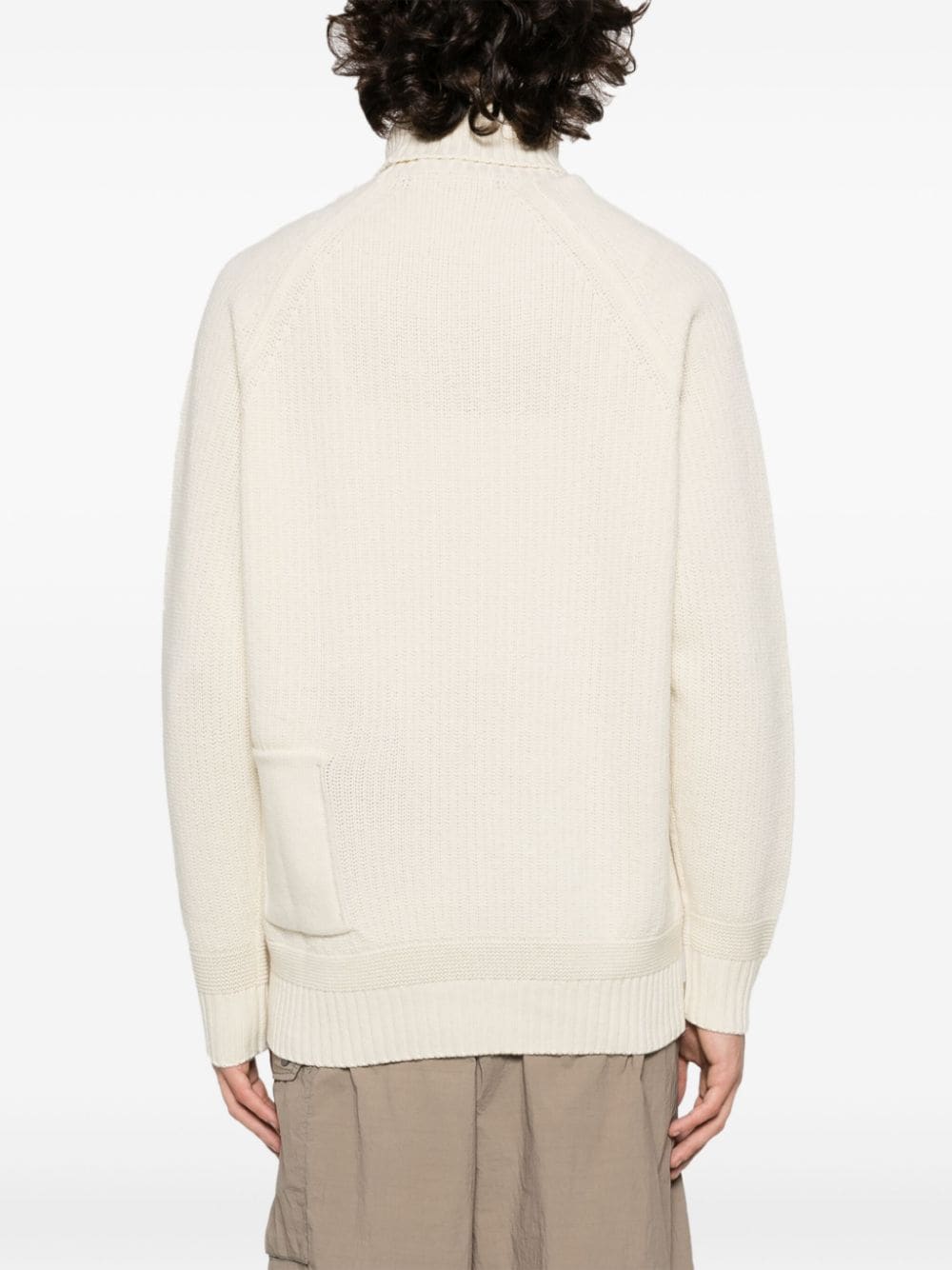 Shop Ten C Roll-neck Wool Jumper In Neutrals