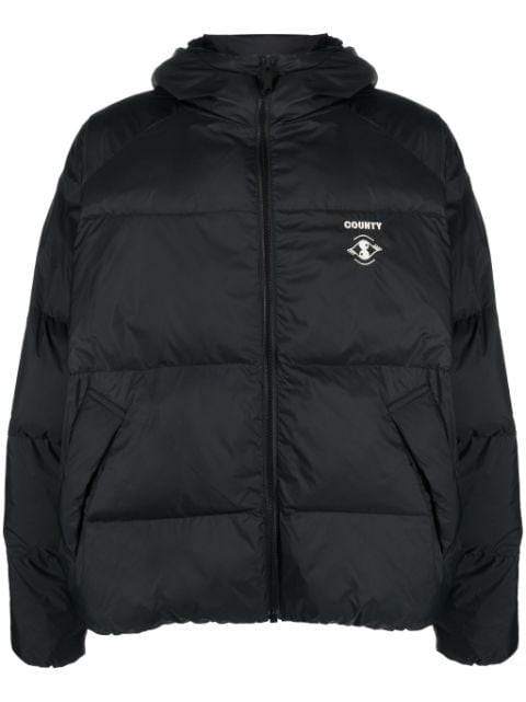 Marcelo Burlon County of Milan logo-embroidered puffer jacket