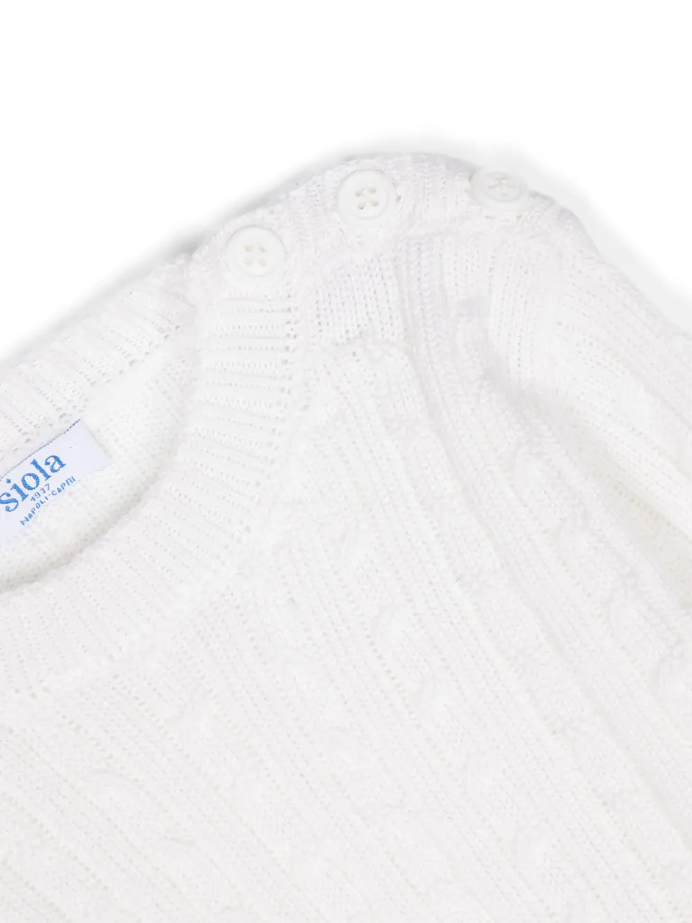 Siola Cable-knit Merino Jumper In Neutrals