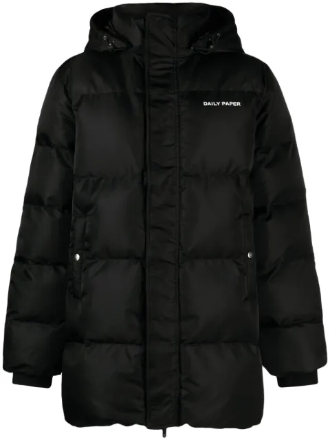 Daily Paper logo-print hooded puffer jacket