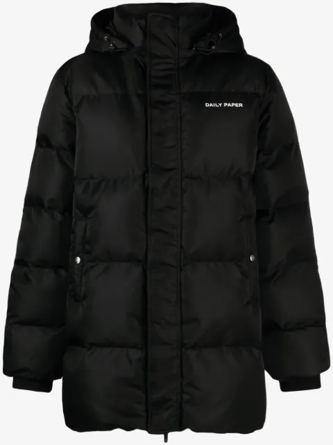 Daily Paper logo-print hooded puffer jacket
