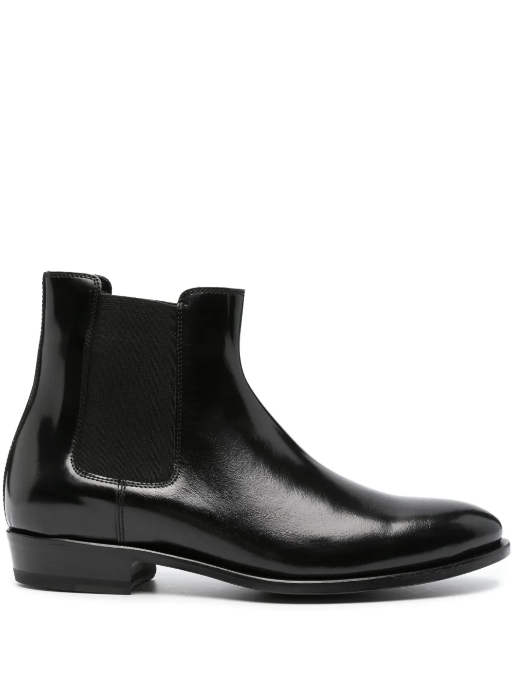 Tagliatore almond-toe leather ankle boots Black