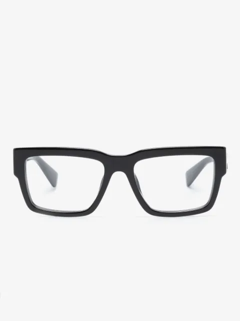 Miu Miu Eyewear rektangulära glasögon med logotypplakett
