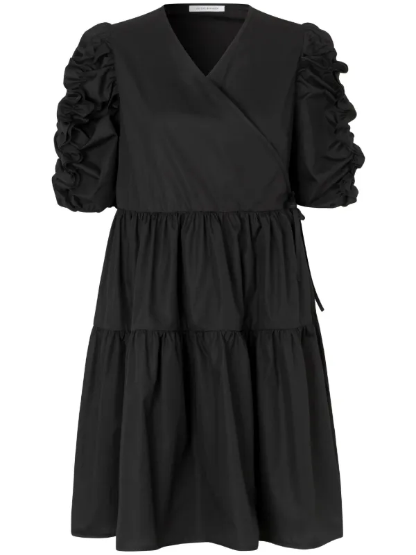 Cecilie Bahnsen Robe Voile mi longue En Coton Noir FARFETCH TN