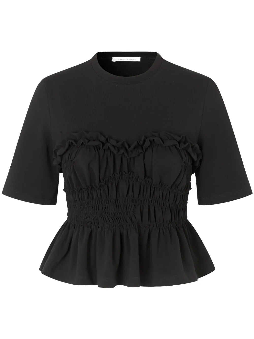 Cecilie Bahnsen Vilde cotton T-shirt - Nero