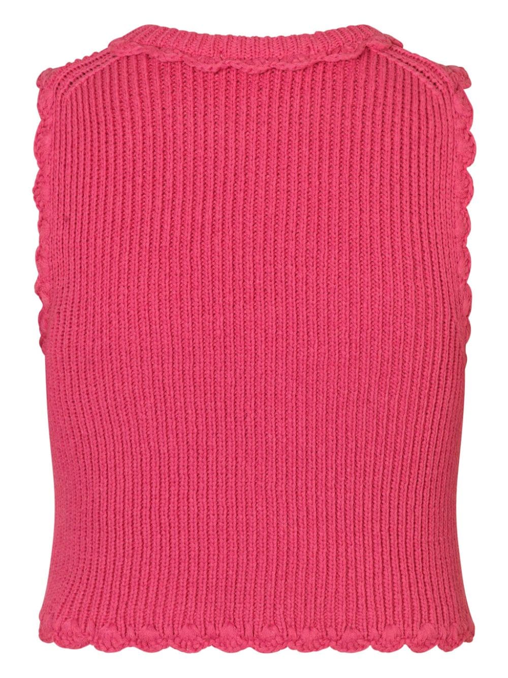 Shop Cecilie Bahnsen Vimona Ribbed-knit Top In Pink