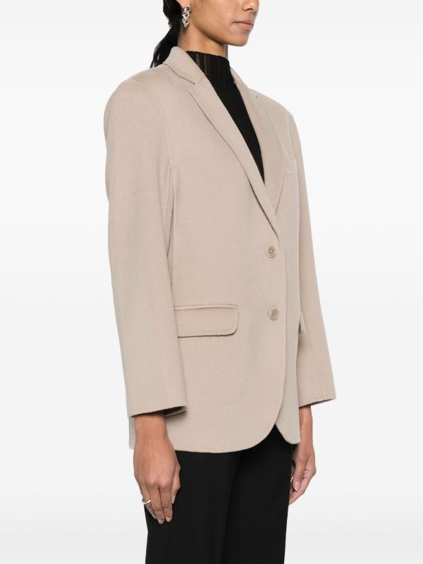 ANINE BING Quinn Blazer - White Cashmere Blend