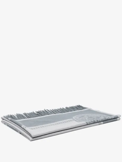 Versace icon cashmere-blend fringed blanket