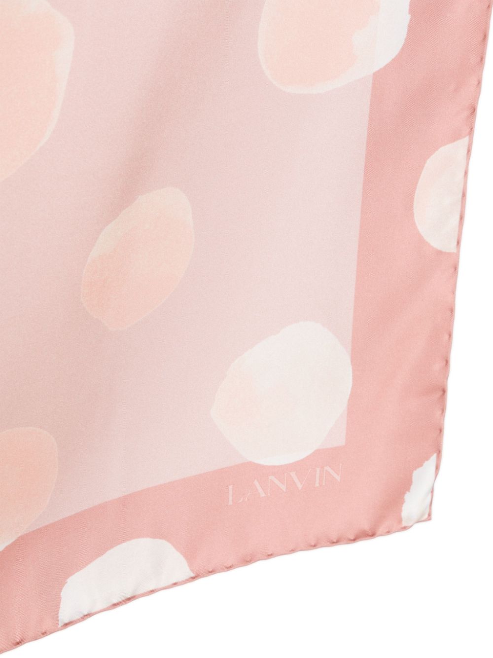 Shop Lanvin Polka-dot Silk Scarf In Pink