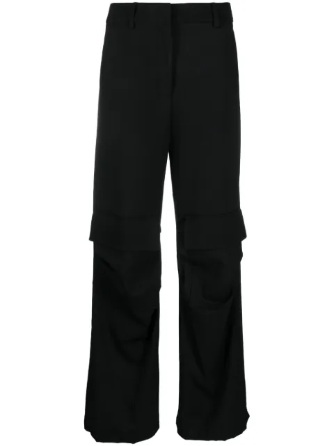 P.A.R.O.S.H. high-waist straight-leg cargo trousers