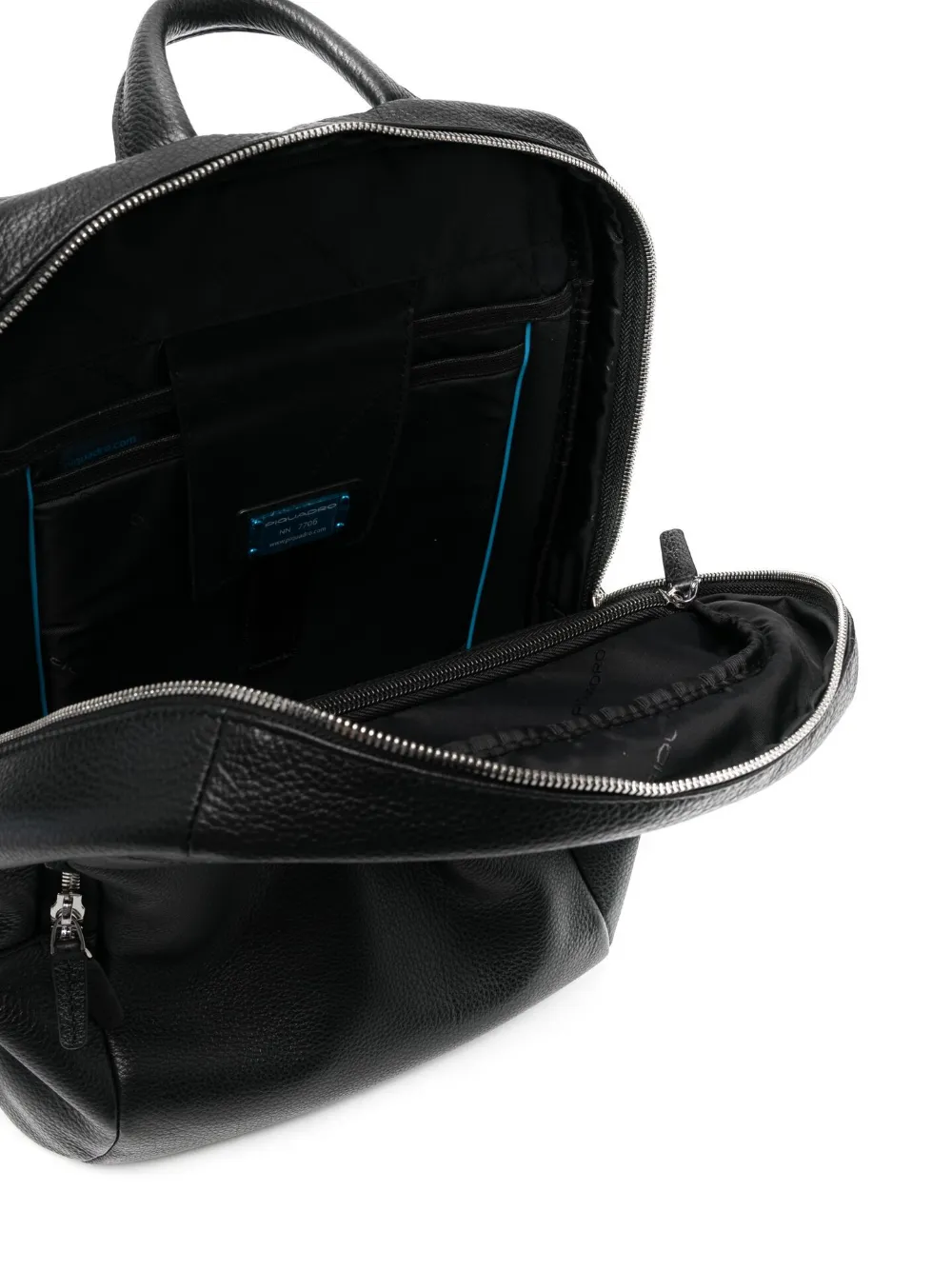 logo-plaque leather backpack