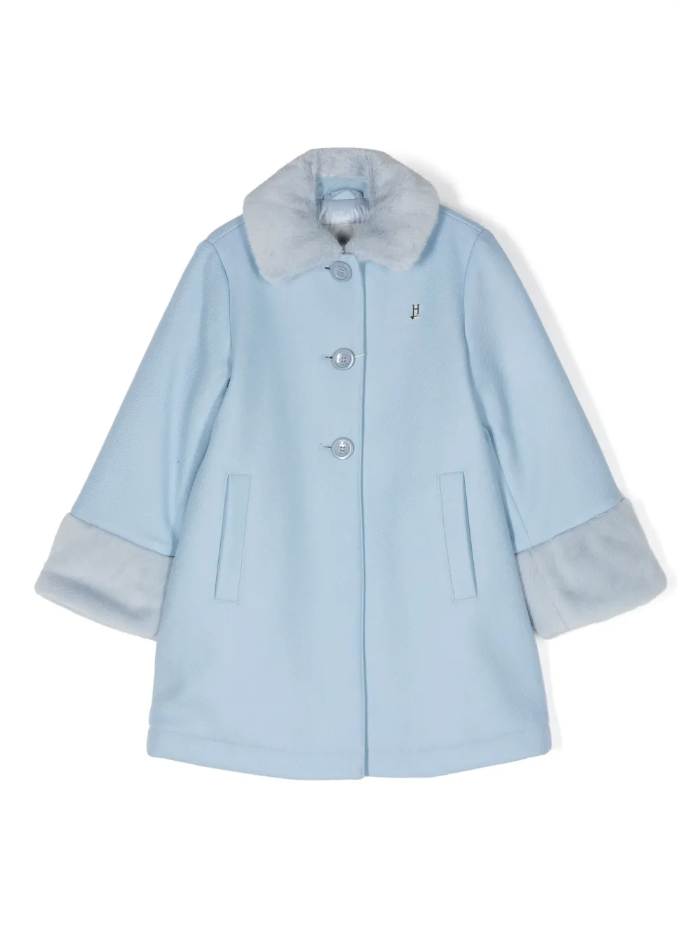 Herno Kids Jas met enkele rij knopen Blauw