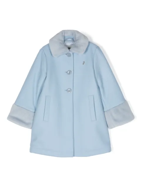 Herno Kids spread-collar single-breasted coat