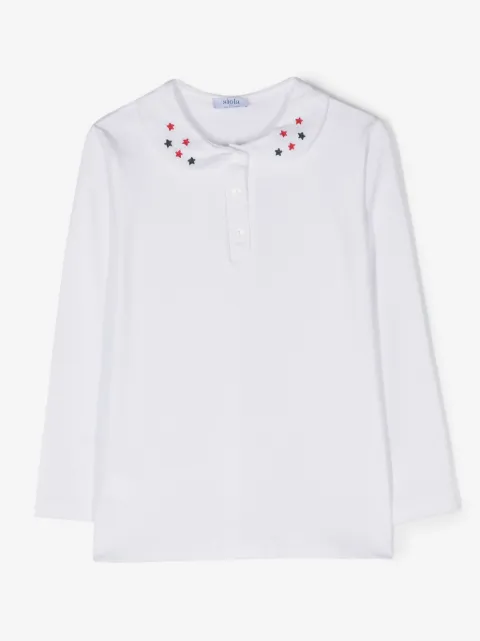 Siola langærmet T-shirt med stjernebroderi