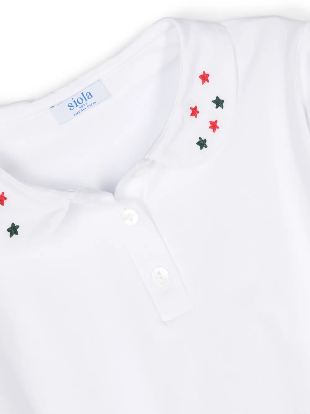 Siola T-shirt met geborduurd logo Wit