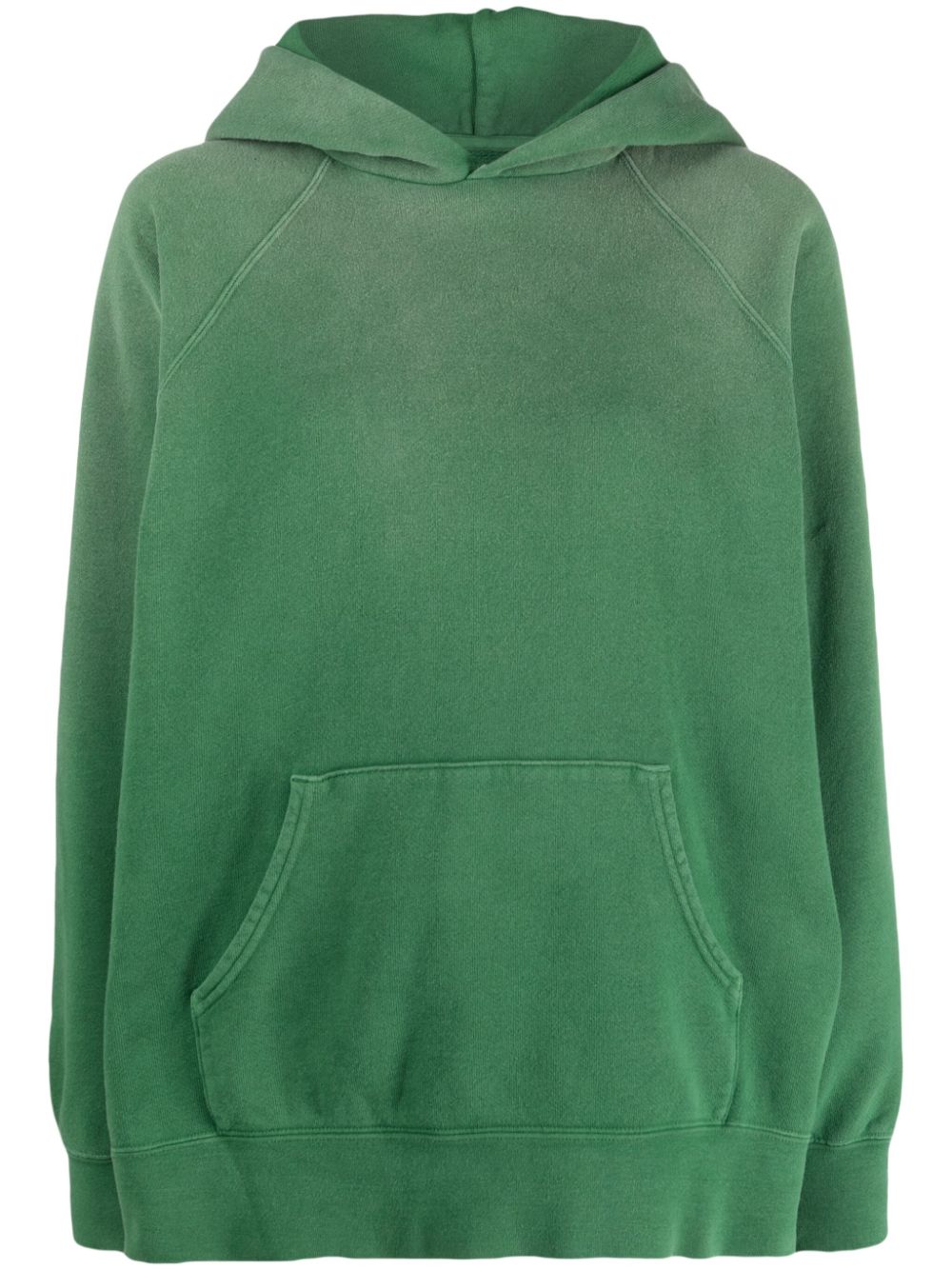 Visvim Pouch-pocket Cotton Hoodie In Green