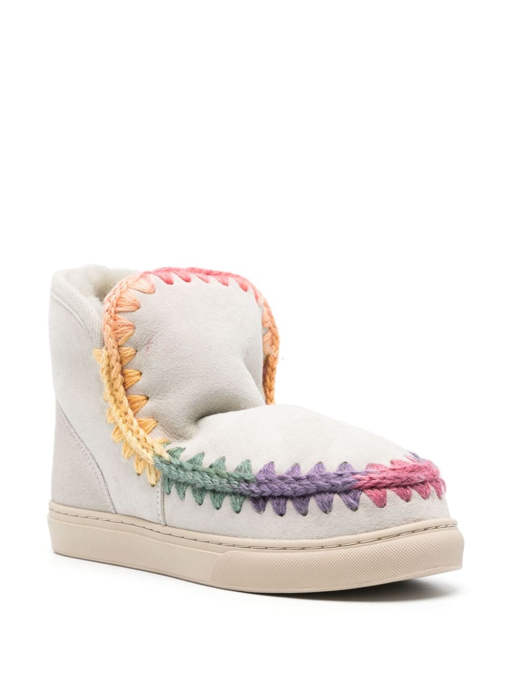 Shop Mou Eskimo Rainbow Boots In Grey