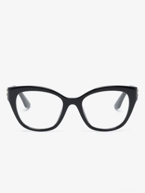 Miu Miu Eyewear cat eye-glasögon med logotypplakett
