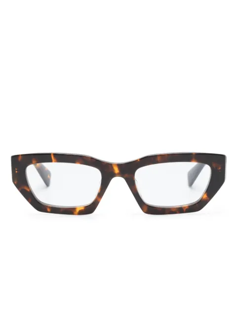 Miu Miu Eyewear lentes con armazón rectangular estilo carey