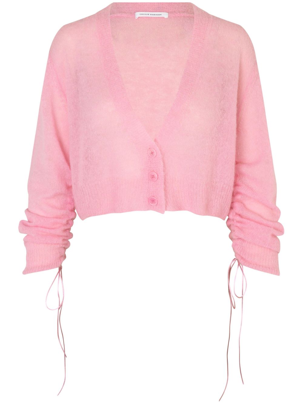 Shop Cecilie Bahnsen Vicky V-neck Cardigan In Pink