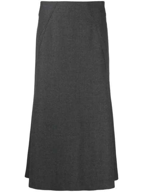 Alberta Ferretti falda midi con cintura alta y diseño acampanado