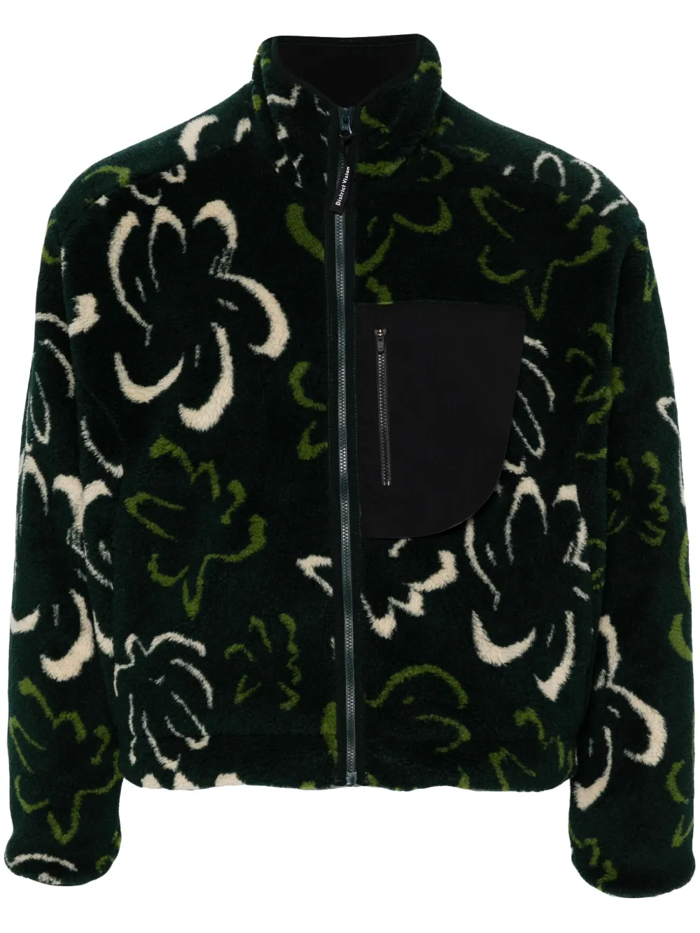 DISTRICT VISION FLORAL-PRINT ZIPPED JACKET