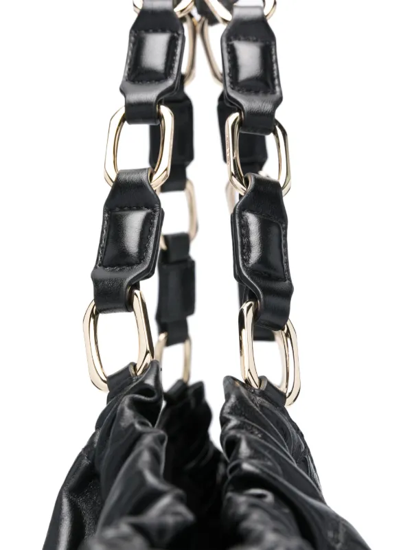 ANINE BING A0510947BLK26BLACK 関税送料込 ANINE BING logo-embossed Leather Tote Bag | Black | FARFETCH