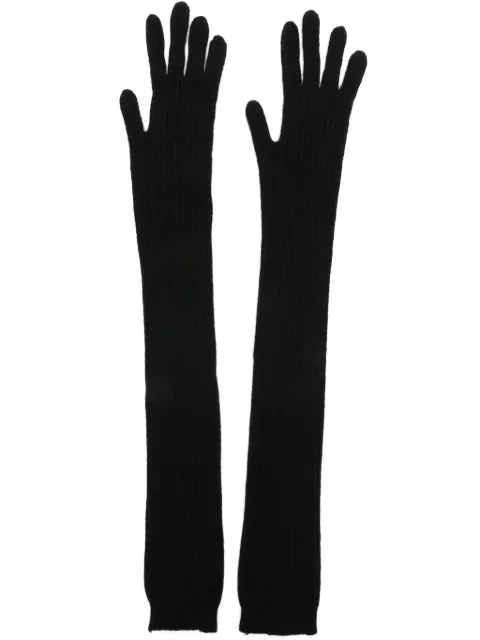 Alberta Ferretti elbow-length ribbed-knit gloves