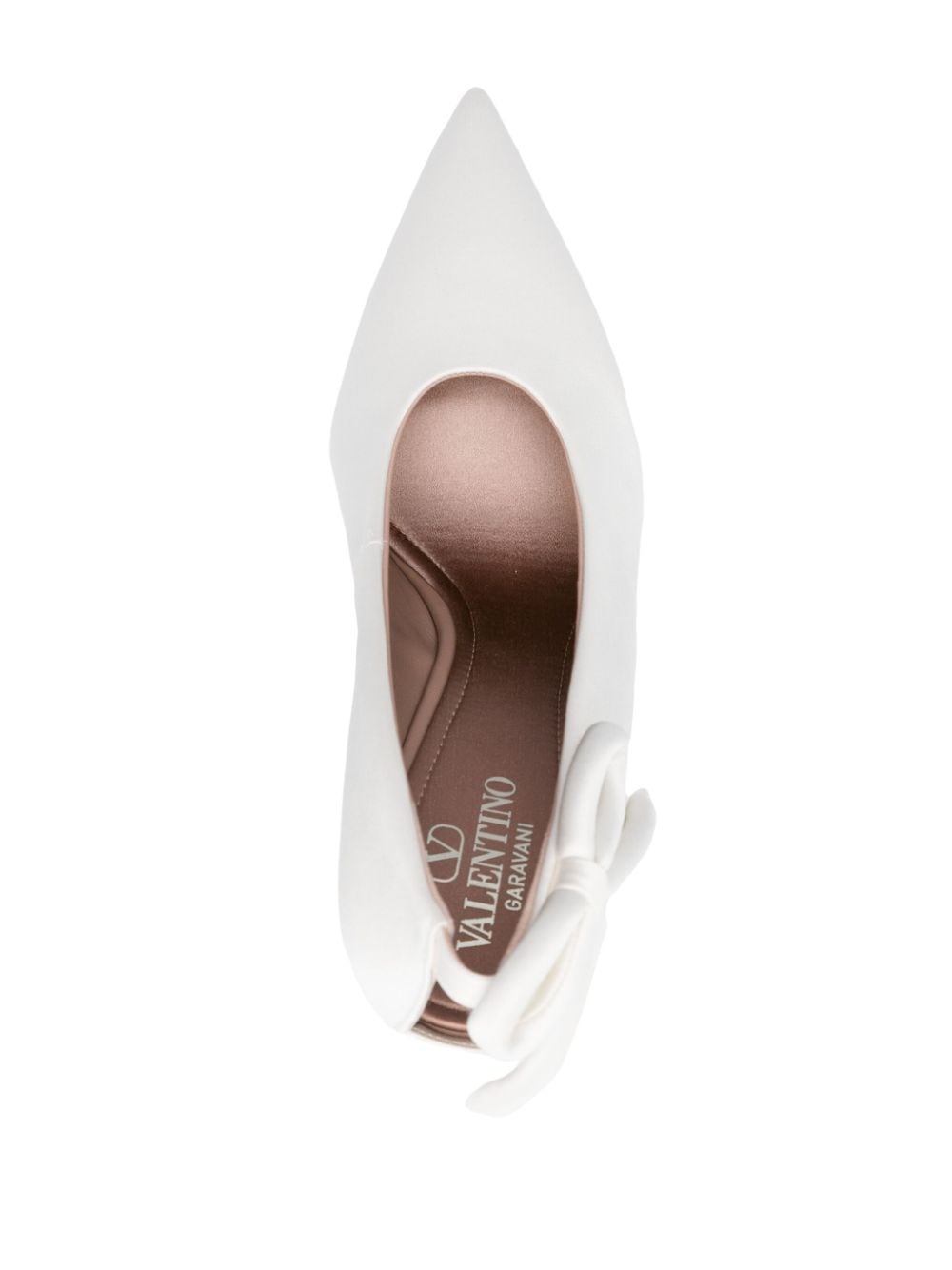 Shop Valentino Nite-out 110mm Satin Pumps In White