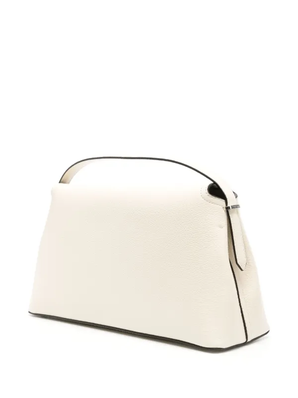 TOTEME T-Lock Leather Shoulder Bag | White | FARFETCH TOTEME T-Lock Leather Shoulder Bag | White | FARFETCH