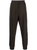 Emporio Armani drawstring-waistband stretch-cotton track pants - Green