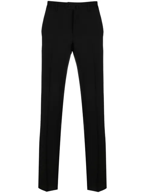 Emporio Armani virgin-wool mid-rise tapered trousers