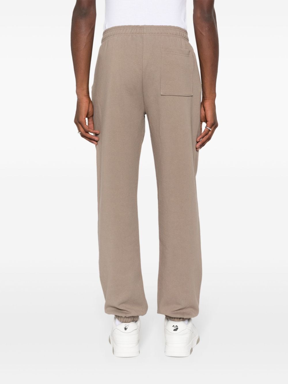 Shop Museum Of Peace And Quiet Wordmark Cotton Track Pants In Neutrals