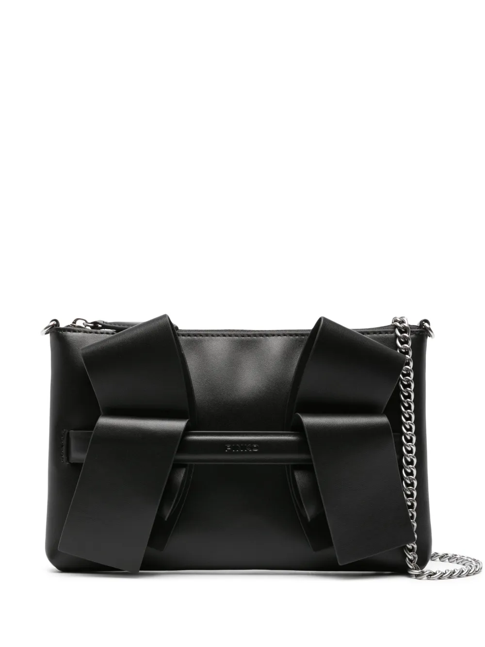 Pinko Aika Flat Bag In Nero-old Silver