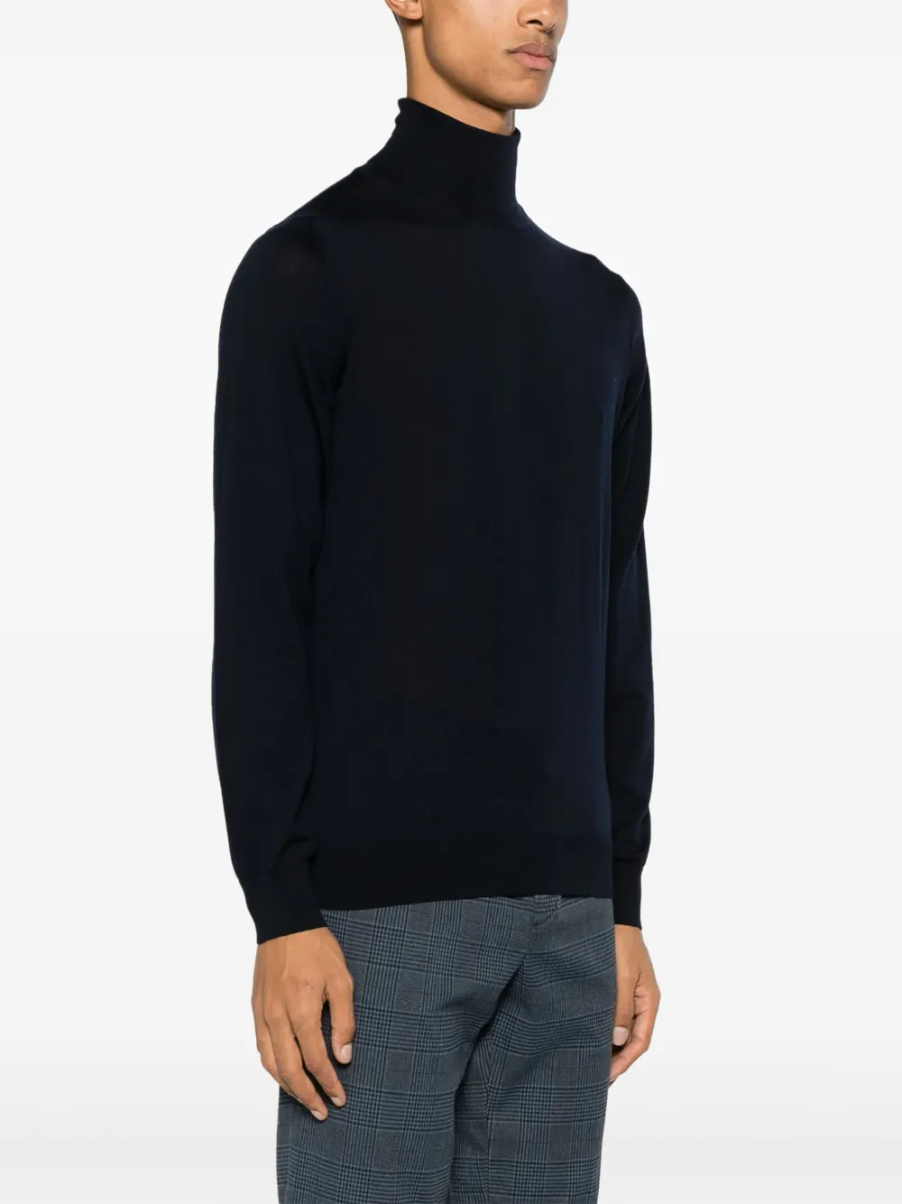 Piacenza Cashmere fine-knit wool jumper Blauw