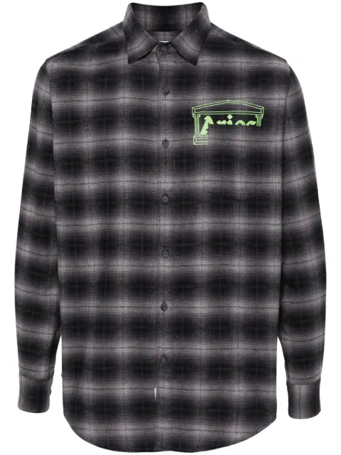 Aries plaid-check flannel shirt