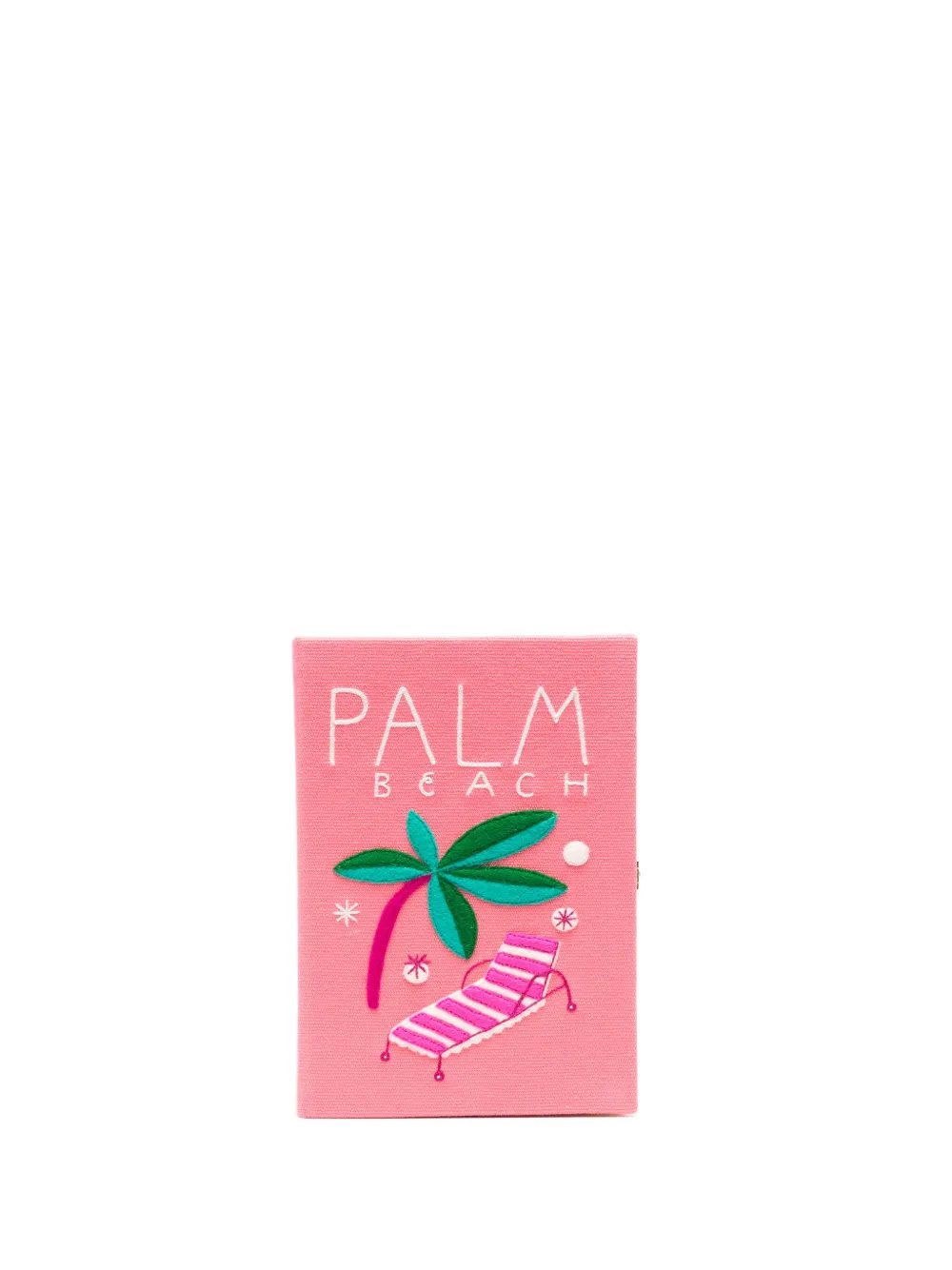 Olympia Le-Tan Clutch Palm Beach Madalina Andronic con ricamo - Rosa