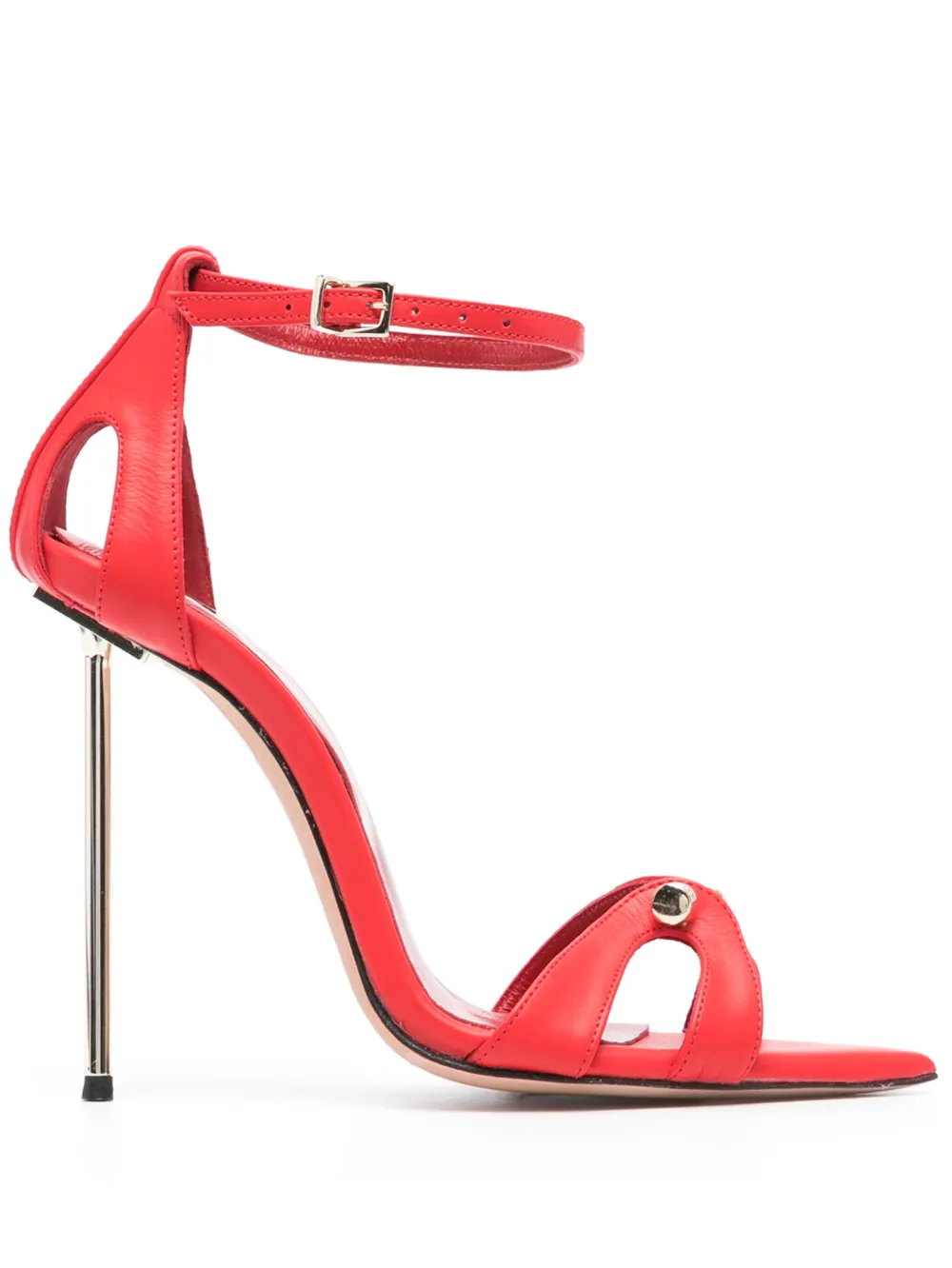 Hardot Blood 100mm Leather Sandals In Red