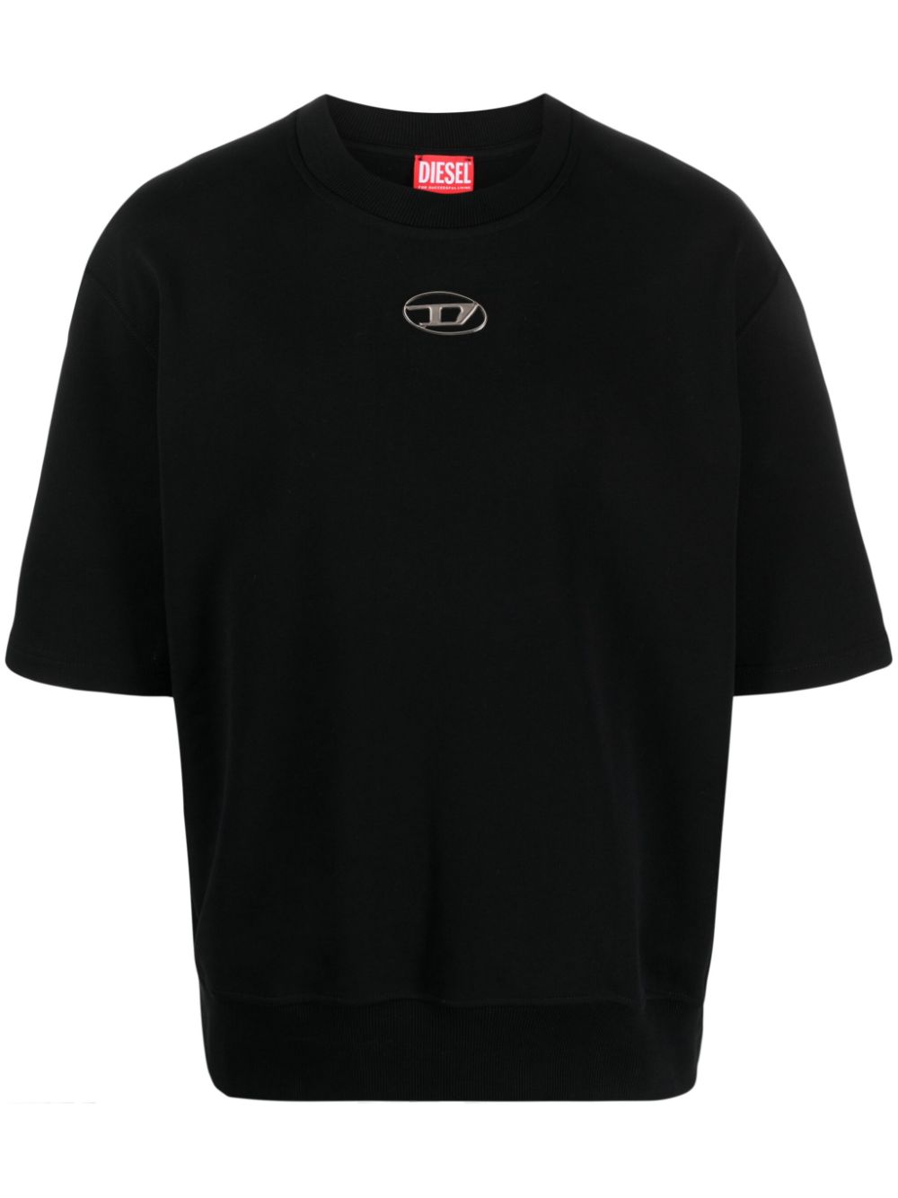 Diesel Oval D logo-plaque cotton T-shirt – Black