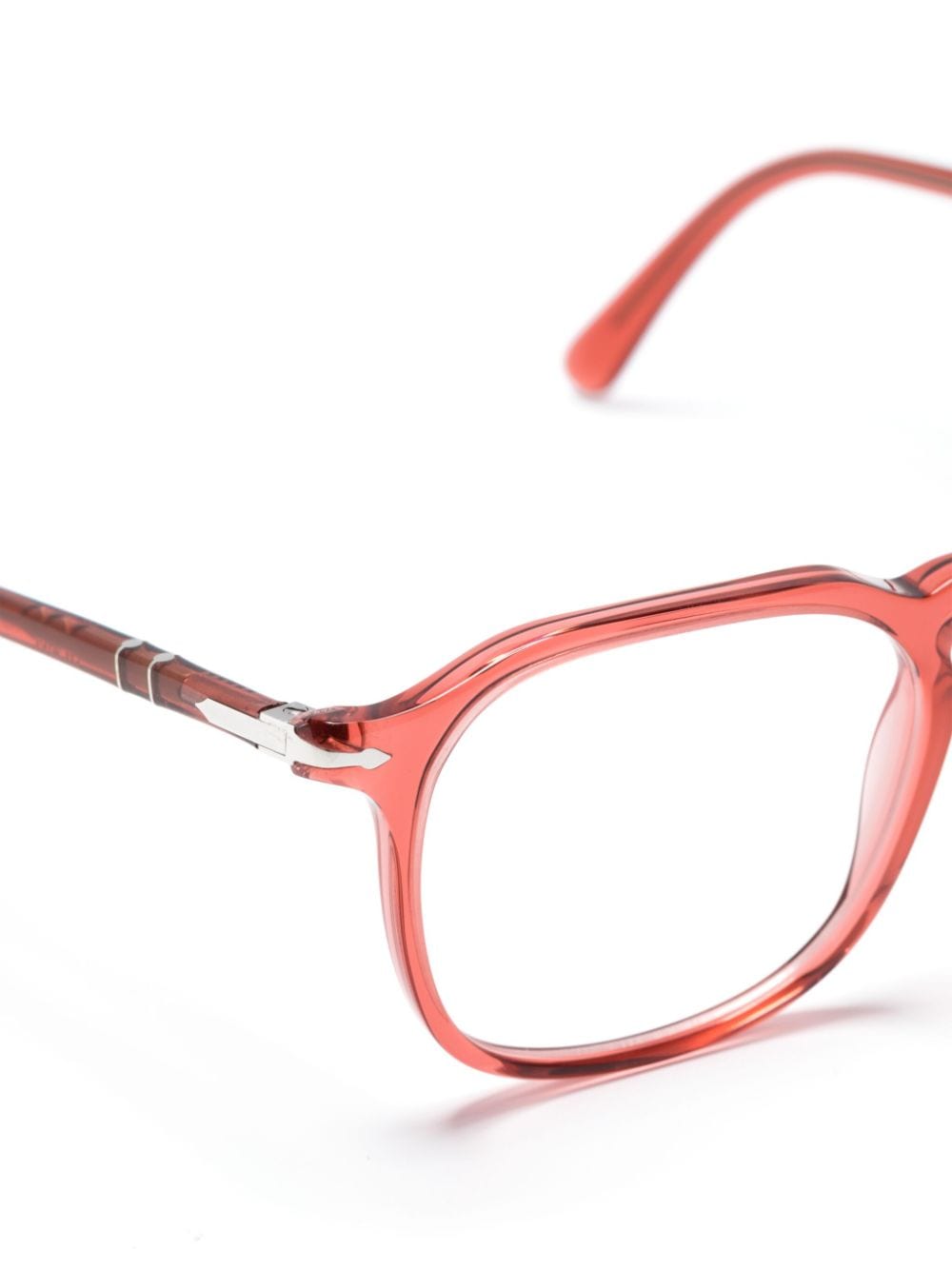 Shop Persol Po3337v Round-frame Transparent Glasses In Rot
