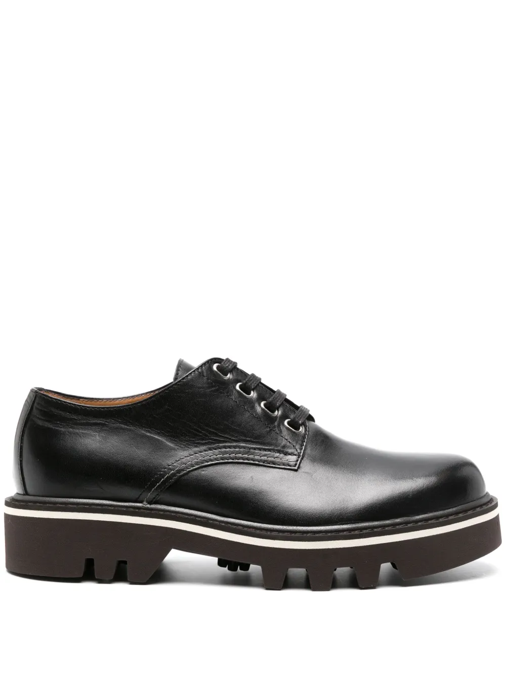 DRIES VAN NOTEN leather Derby shoes Black