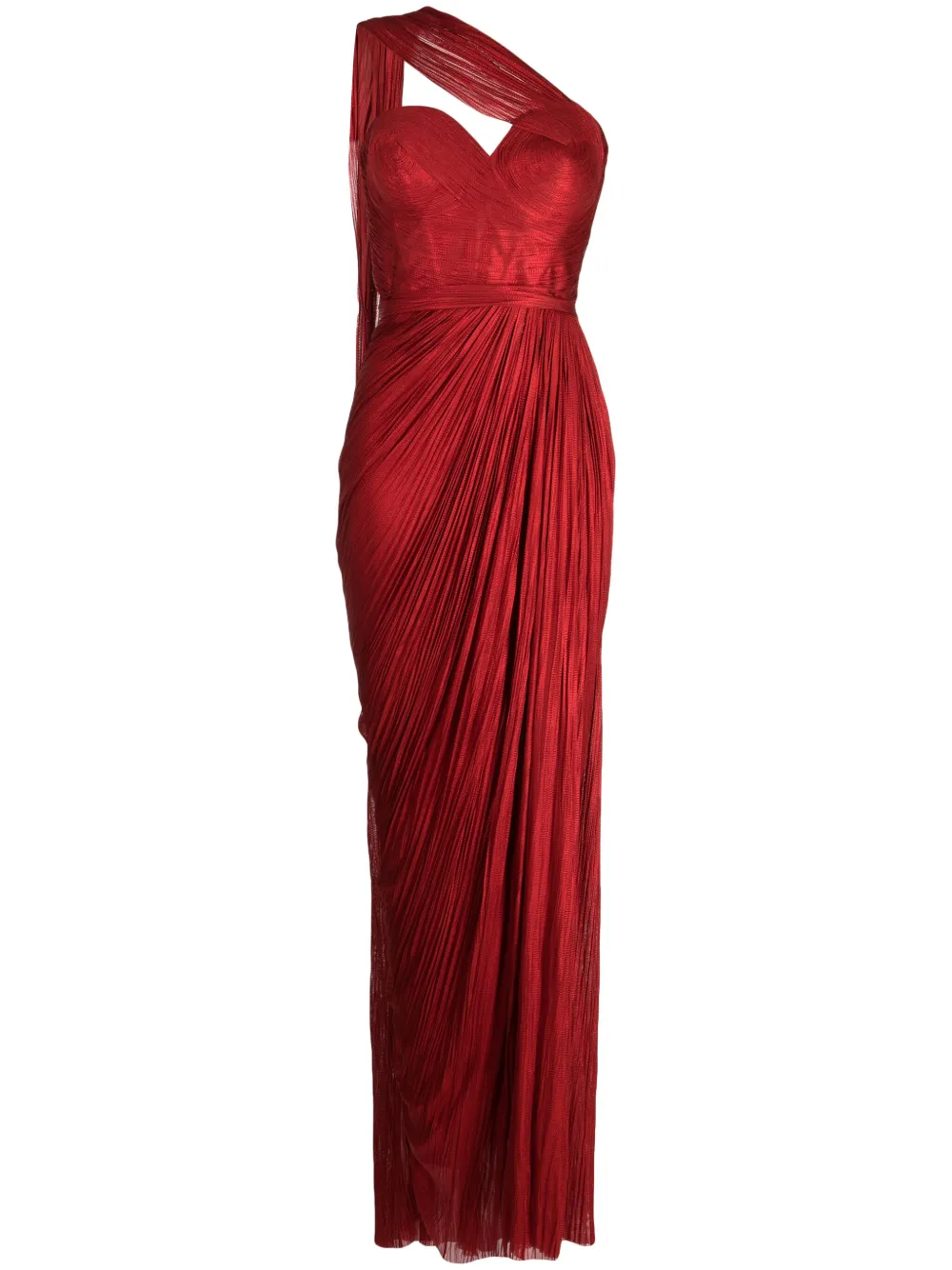 Maria Lucia Hohan Claudine pleated silk gown | Red | Image 1