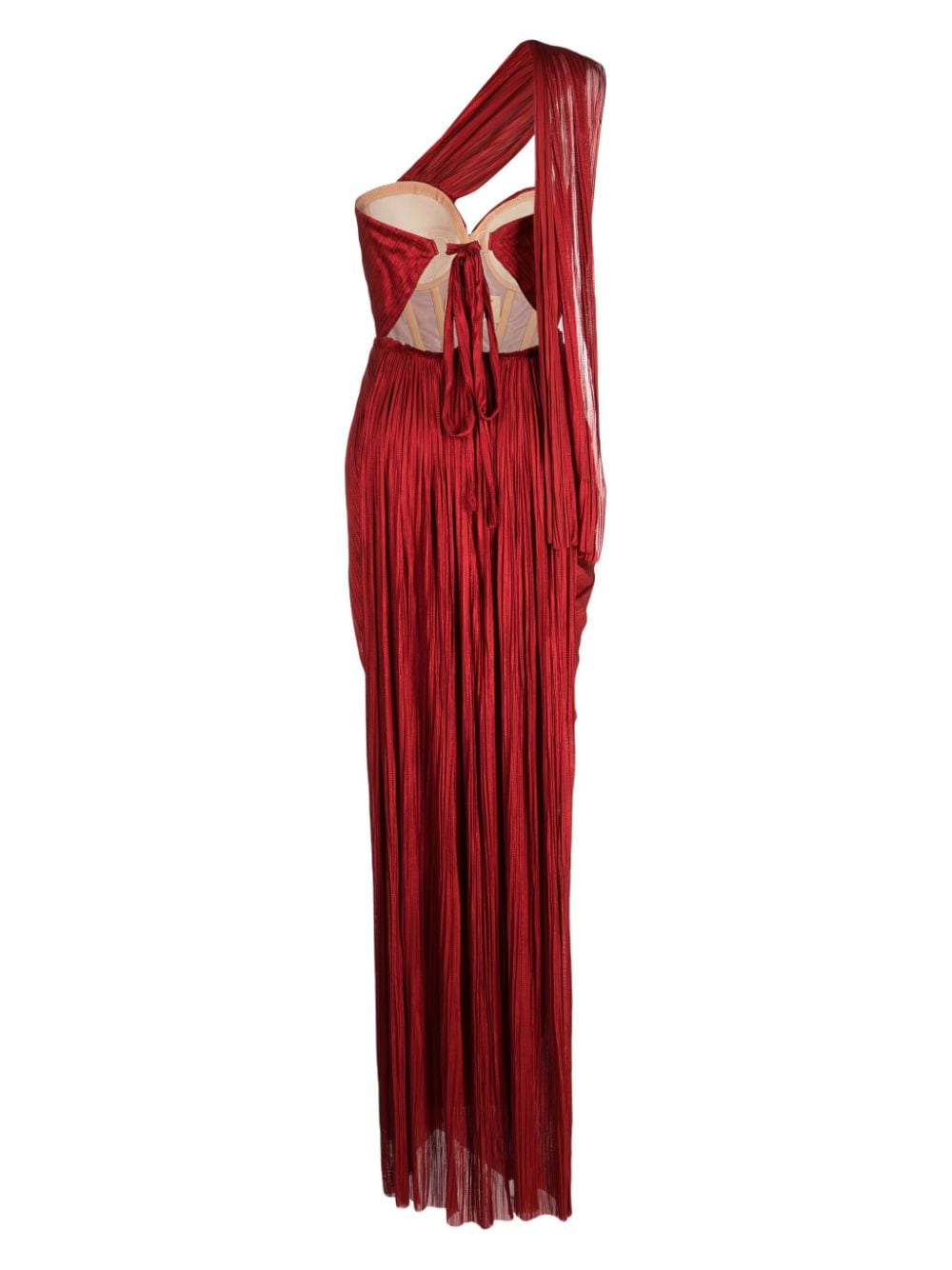 Maria Lucia Hohan Claudine pleated silk gown - Rood
