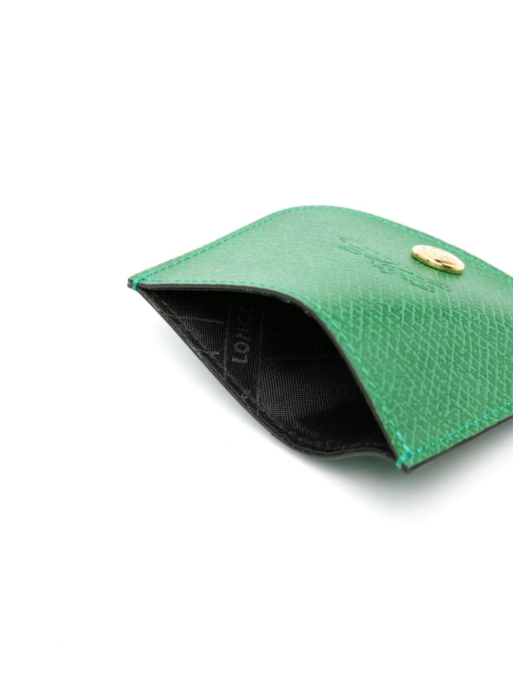 Longchamp Épure pasjeshouder met geborduurd logo Groen