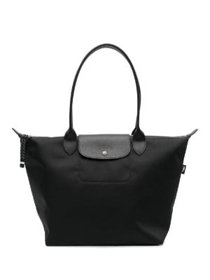 Longchamp large black online tote bag