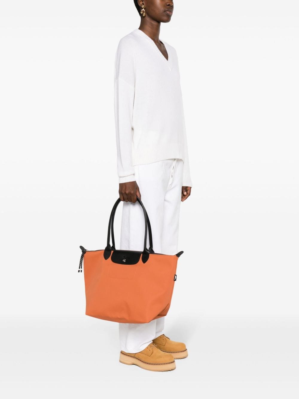 Shop Longchamp Large Le Pliage Energy Tote Bag In Orange