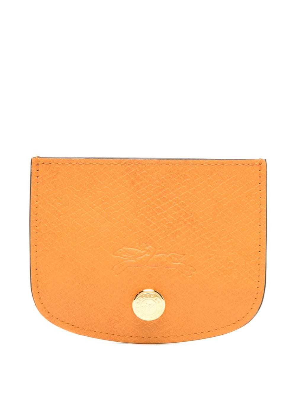 Longchamp Épure Leather Cardholder In Orange