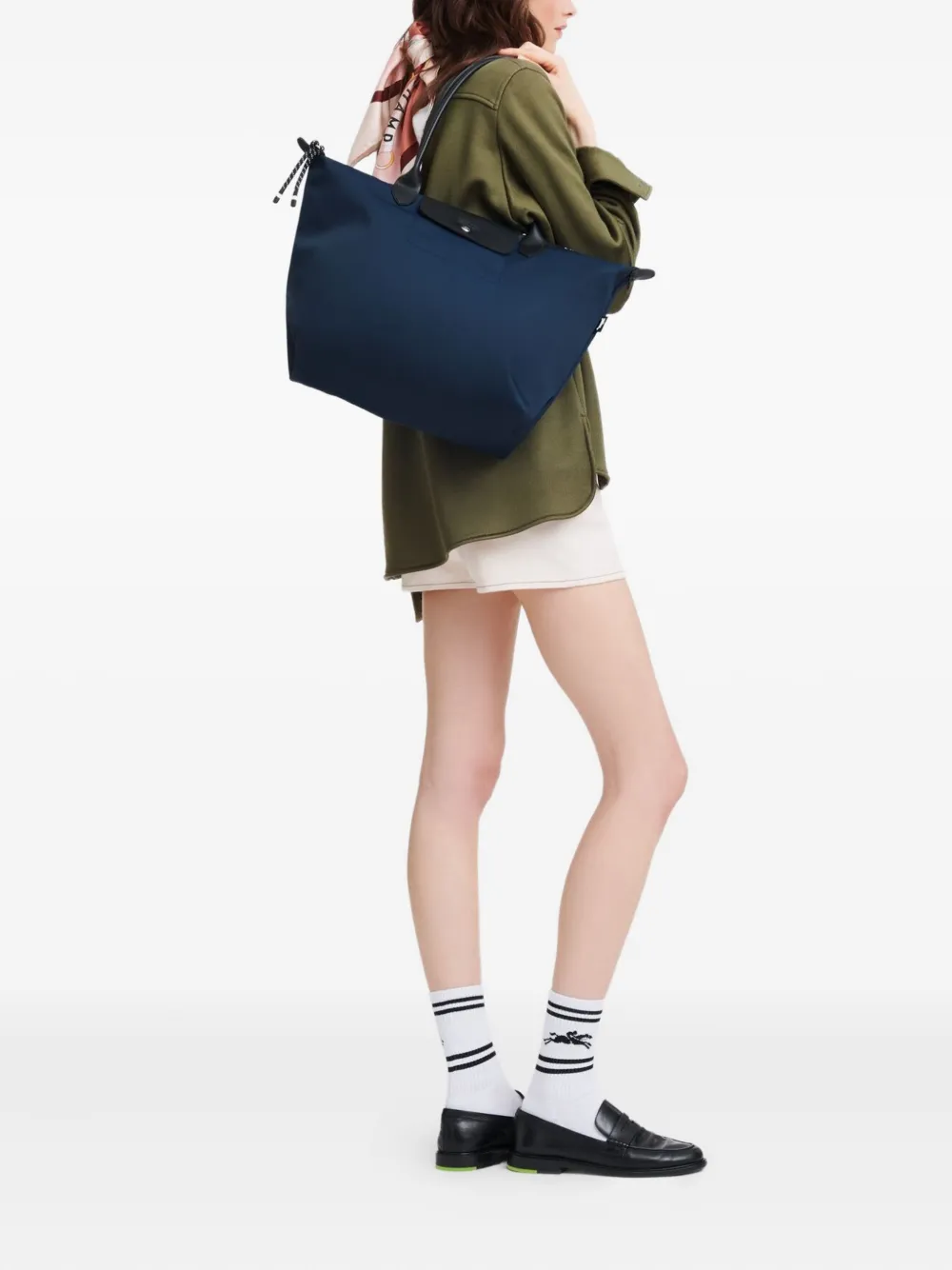 Longchamp Le Pliage Energy ハンドバッグ L - ブルー Longchamp Le Pliage Energy ハンドバッグ L - ブルー